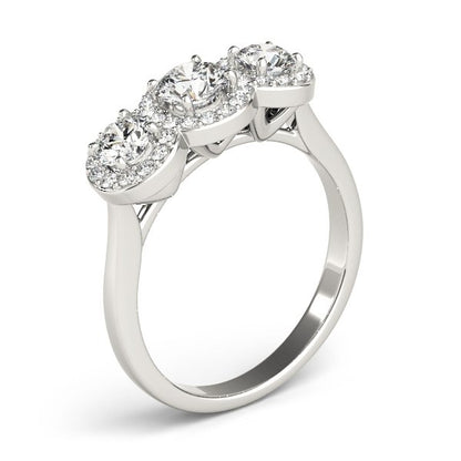 Thea Round Hidden Halo Engagement Ring
