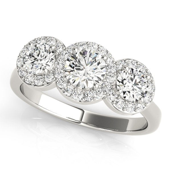 Thea Round Hidden Halo Engagement Ring
