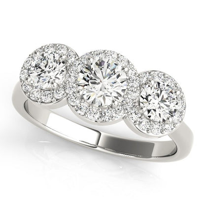 Thea Round Hidden Halo Engagement Ring