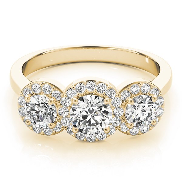 Thea Round Hidden Halo Engagement Ring
