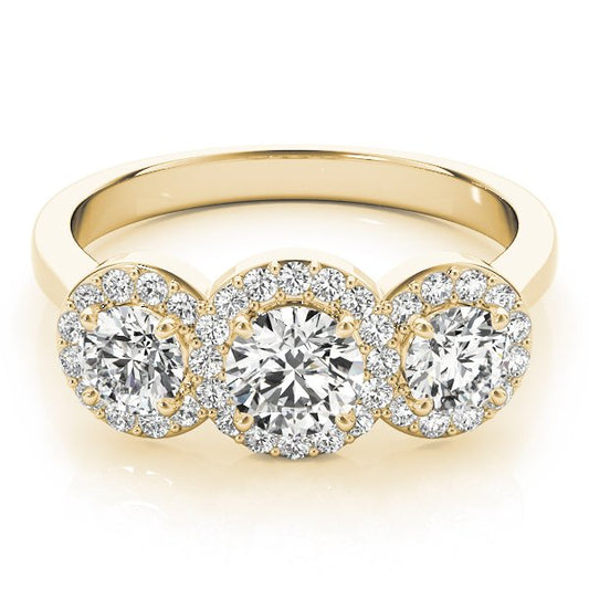 Thea Round Hidden Halo Engagement Ring