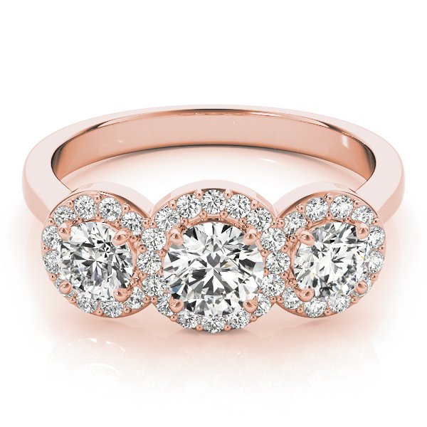 Thea Round Hidden Halo Engagement Ring