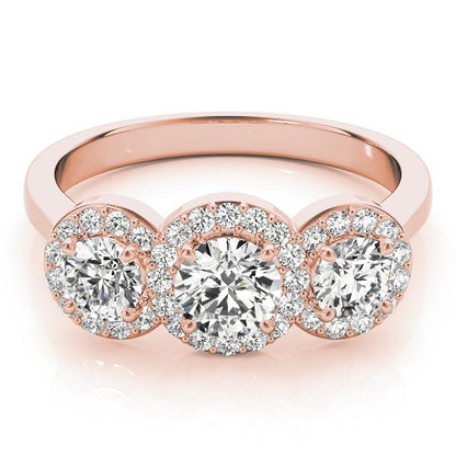 Thea Round Hidden Halo Engagement Ring