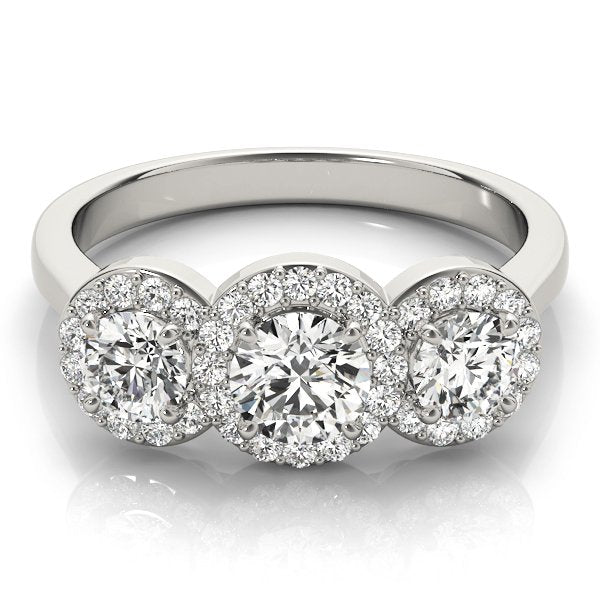 Thea Round Hidden Halo Engagement Ring