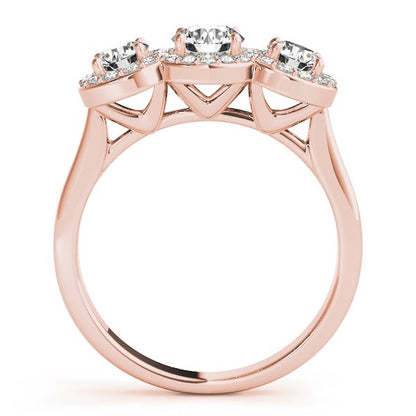 Thea Round Hidden Halo Engagement Ring