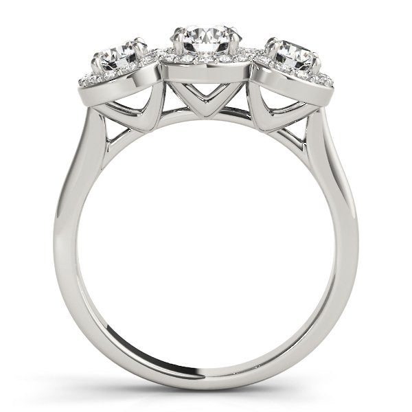 Thea Round Hidden Halo Engagement Ring