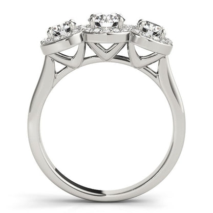 Thea Round Hidden Halo Engagement Ring