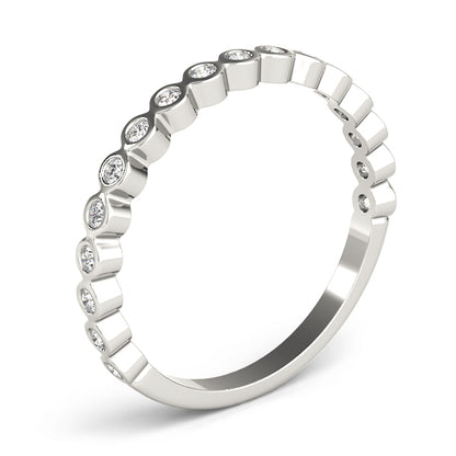 Bezel-Set Diamond Stackable Band – 0.13 ct