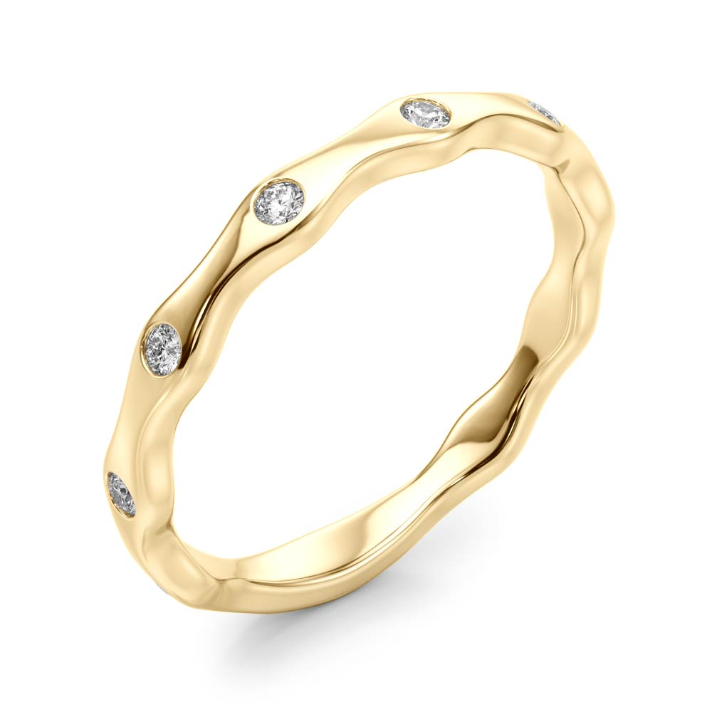 Bezel-Set Diamond Stackable Band – 0.14 ct