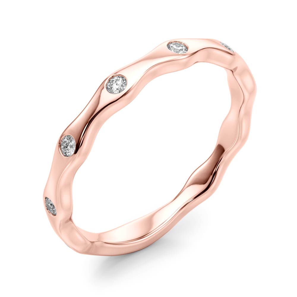 Bezel-Set Diamond Stackable Band – 0.14 ct