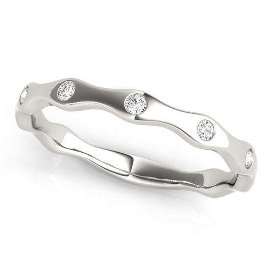 Bezel-Set Diamond Stackable Band – 0.14 ct
