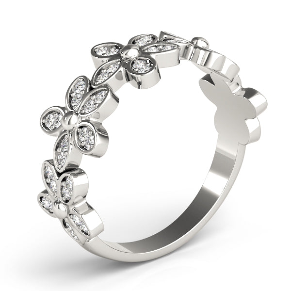 Floral Diamond Stackable Ring – 0.25 ct
