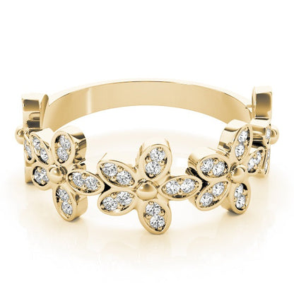 Floral Diamond Stackable Ring – 0.25 ct