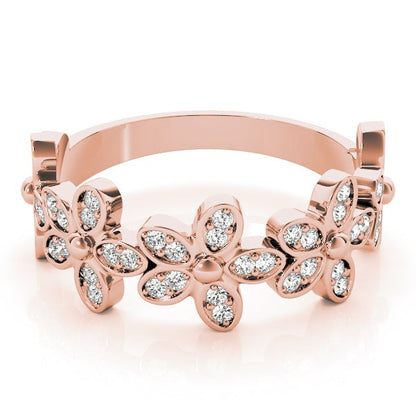 Floral Diamond Stackable Ring – 0.25 ct