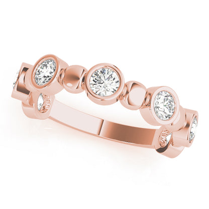 Bezel-Set Diamond Stackable Ring – 0.56 ct