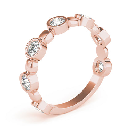 Bezel-Set Diamond Stackable Ring – 0.56 ct