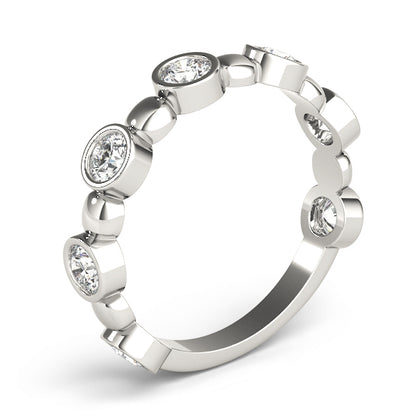 Bezel-Set Diamond Stackable Ring – 0.56 ct