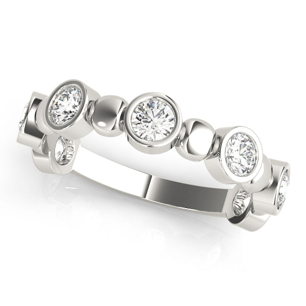 Bezel-Set Diamond Stackable Ring – 0.56 ct