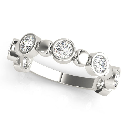 Bezel-Set Diamond Stackable Ring – 0.56 ct