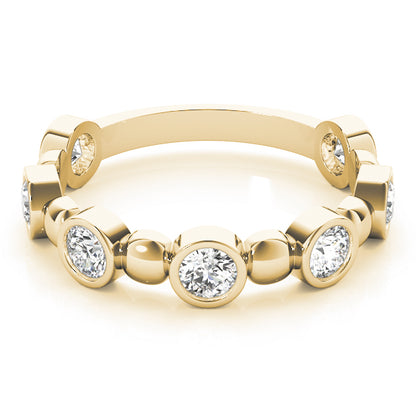 Bezel-Set Diamond Stackable Ring – 0.56 ct
