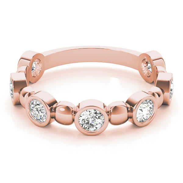 Bezel-Set Diamond Stackable Ring – 0.56 ct