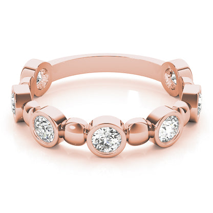Bezel-Set Diamond Stackable Ring – 0.56 ct