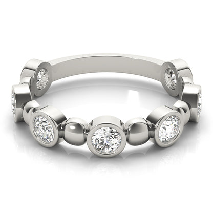 Bezel-Set Diamond Stackable Ring – 0.56 ct
