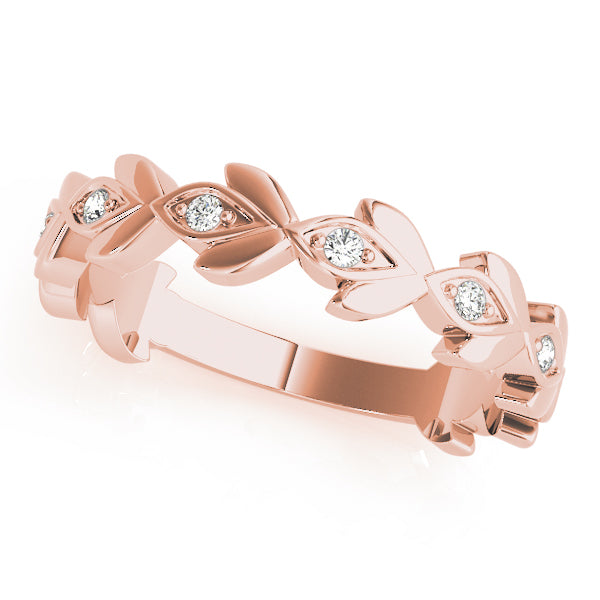 Floral Diamond Stackable Ring – 0.10 ct