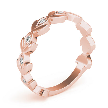 Floral Diamond Stackable Ring – 0.10 ct