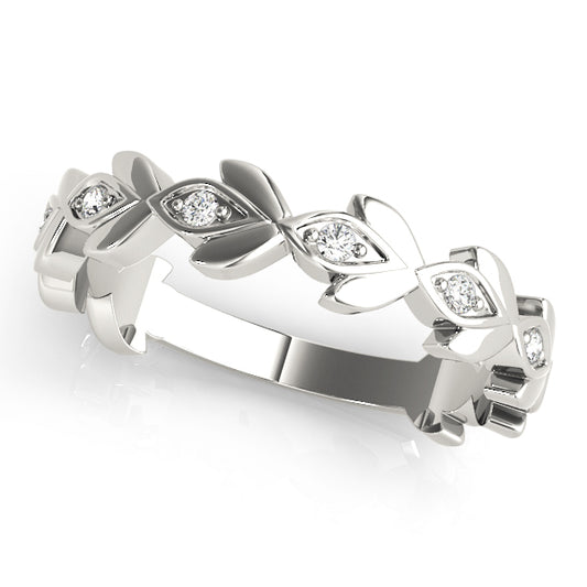 Floral Diamond Stackable Ring – 0.10 ct