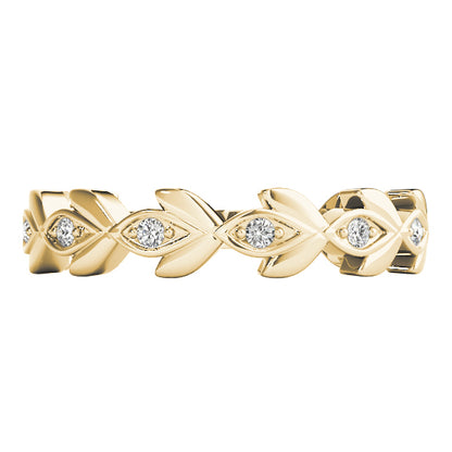 Floral Diamond Stackable Ring – 0.10 ct