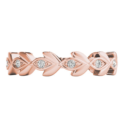 Floral Diamond Stackable Ring – 0.10 ct