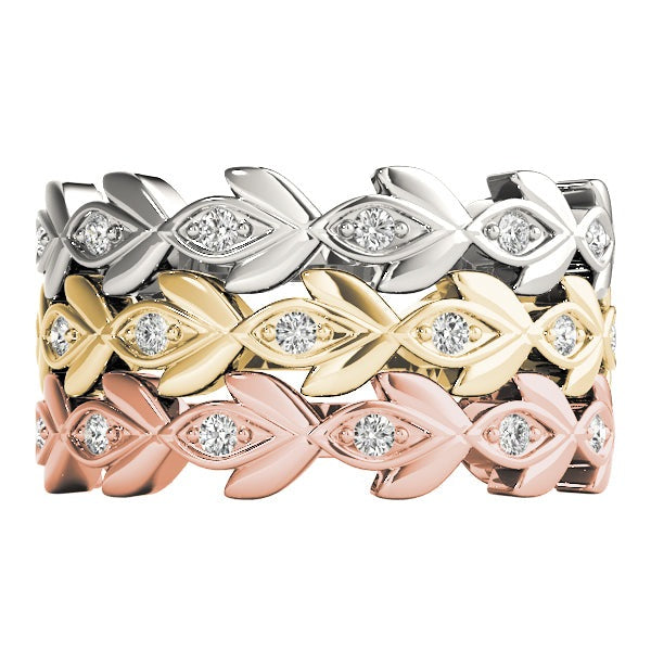 Floral Diamond Stackable Ring – 0.10 ct