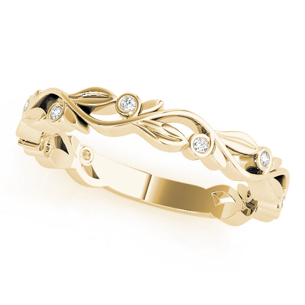 Yvonne Nature Inspired Stackable Diamond Band
