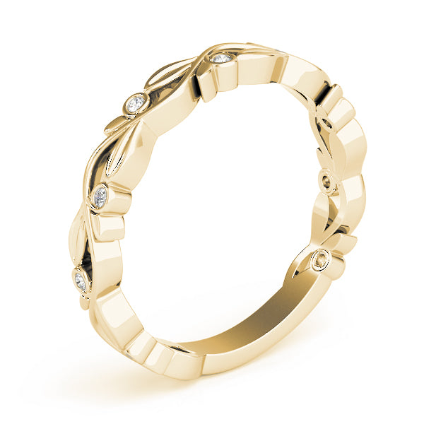 Yvonne Nature Inspired Stackable Diamond Band