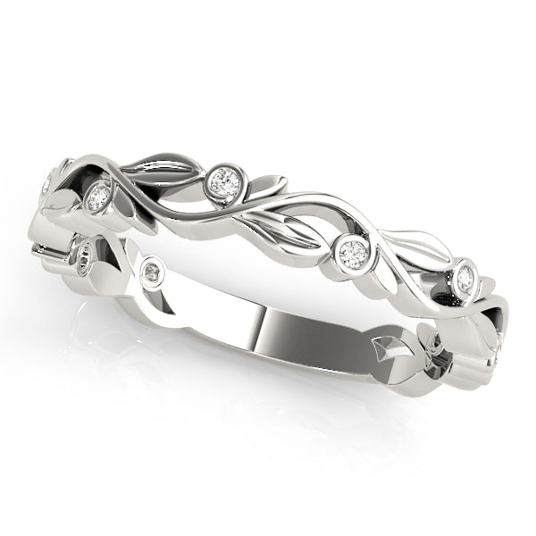 Yvonne Nature Inspired Stackable Diamond Band