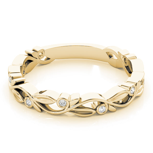 Yvonne Nature Inspired Stackable Diamond Band
