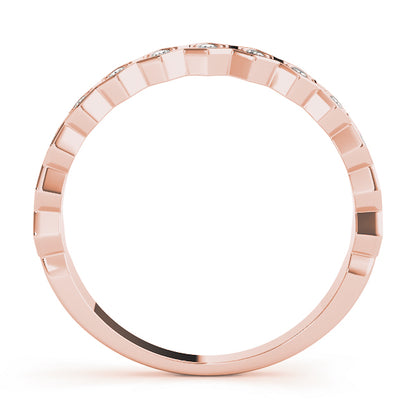 Hexagon Diamond Stackable Wedding Band – 0.10 ct