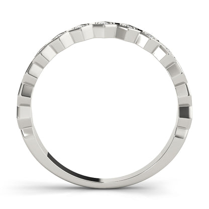 Hexagon Diamond Stackable Wedding Band – 0.10 ct