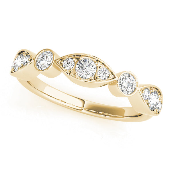 Bezel-Set Diamond Stackable Wedding Band – 0.81 ct