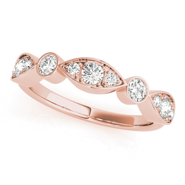 Bezel-Set Diamond Stackable Wedding Band – 0.81 ct