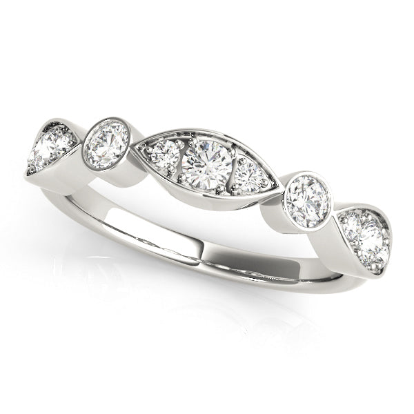 Bezel-Set Diamond Stackable Wedding Band – 0.81 ct