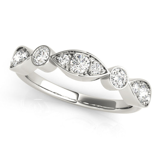 Bezel-Set Diamond Stackable Wedding Band – 0.81 ct