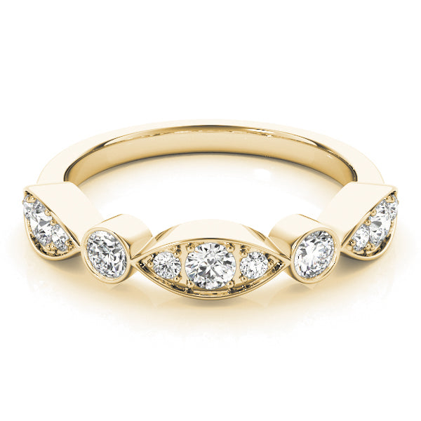Bezel-Set Diamond Stackable Wedding Band – 0.81 ct