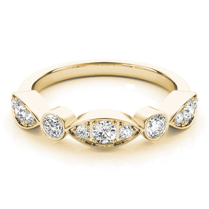 Bezel-Set Diamond Stackable Wedding Band – 0.81 ct