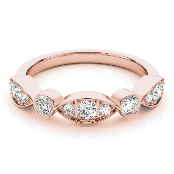 Bezel-Set Diamond Stackable Wedding Band – 0.81 ct