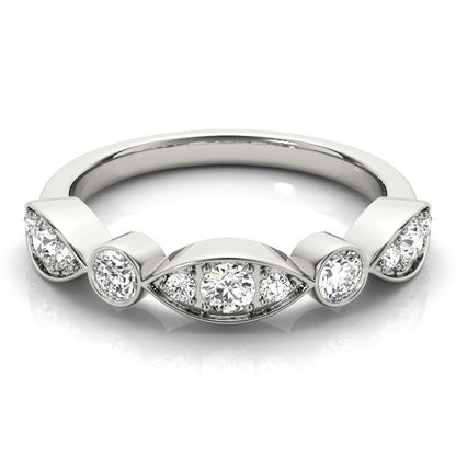 Bezel-Set Diamond Stackable Wedding Band – 0.81 ct