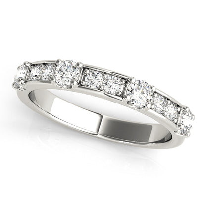 Channel-in-Prong Diamond Stackable Wedding Band – 0.58 ct
