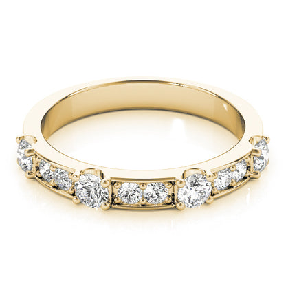 Channel-in-Prong Diamond Stackable Wedding Band – 0.58 ct