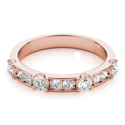 Channel-in-Prong Diamond Stackable Wedding Band – 0.58 ct